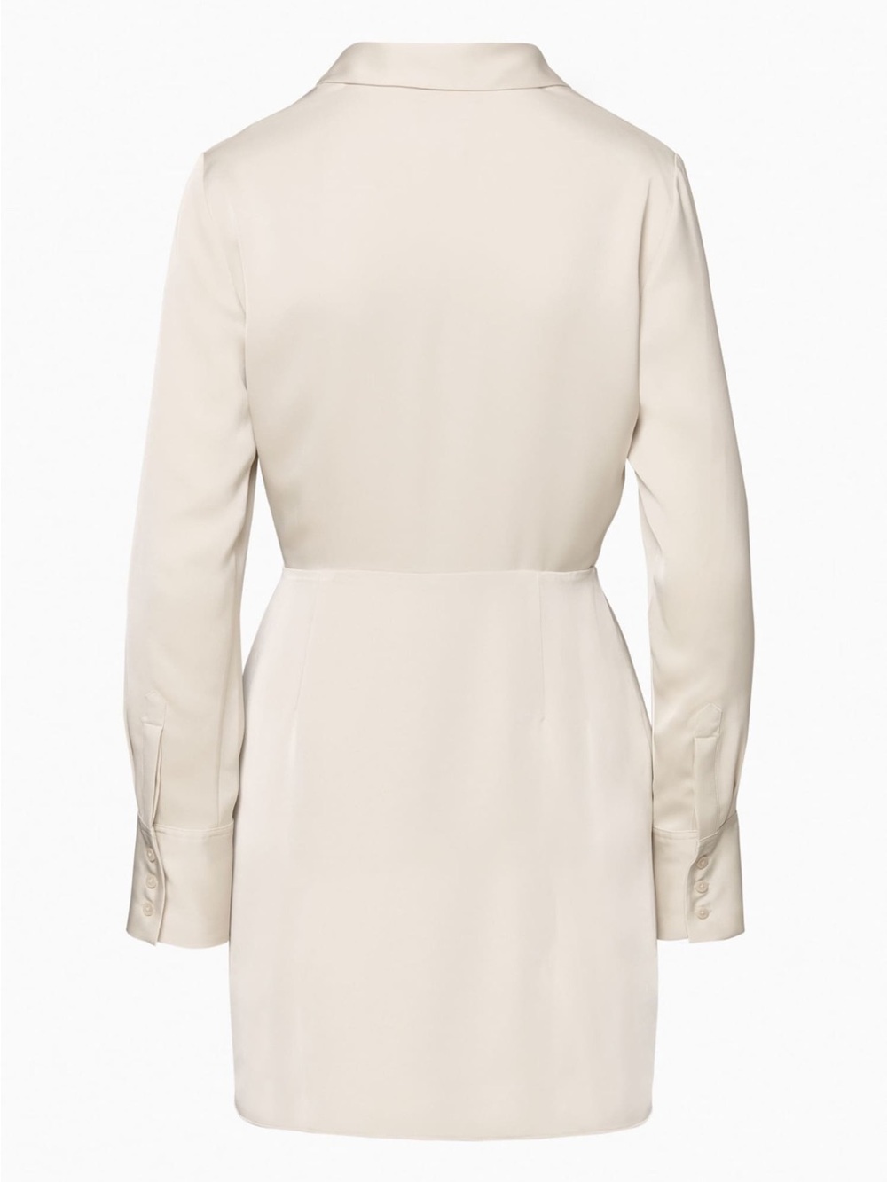 Aritzia Cream Wrap-Style Long Sleeve Mini Dress - Picture 7 of 7